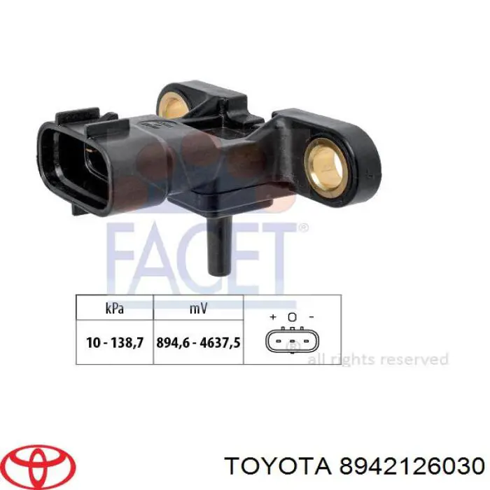 Sensor de pressão no coletor de admissão, MAP Toyota 8942126030 preço, a partir de 66,40 USD