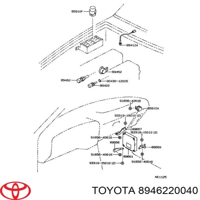 Sensor de posição da válvula de borboleta (potenciômetro) Toyota 8946220040 preço, a partir de 333,95 USD