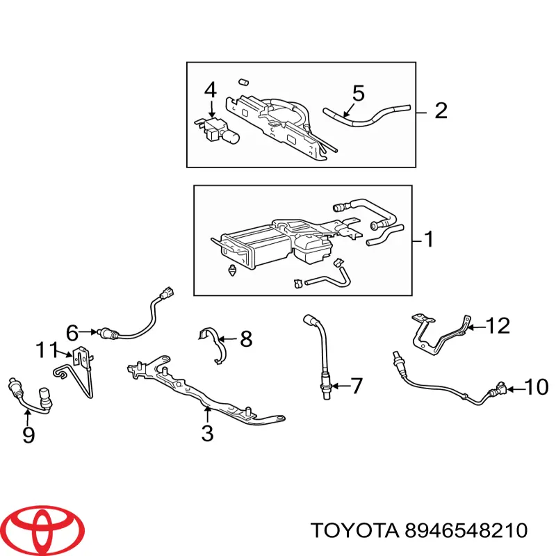 Sonda lambda, sensor de oxigênio até o catalisador Toyota 8946548210 preço, a partir de 89,91 USD