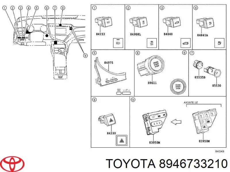 Sonda lambda, sensor de oxigênio até o catalisador Toyota 8946733210 preço, a partir de 209,33 USD