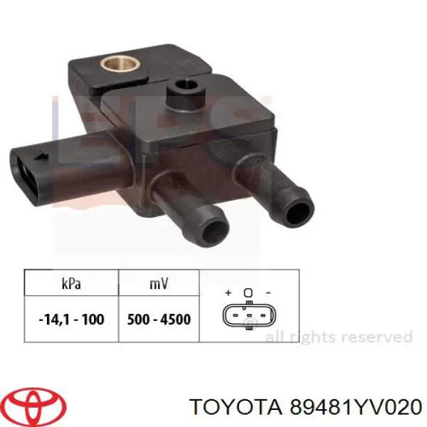 89481YV020 Toyota Sensor de pressão no coletor de admissão, MAP
