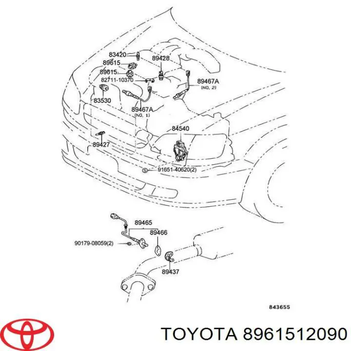 8961512090 Toyota Sensor de detonação