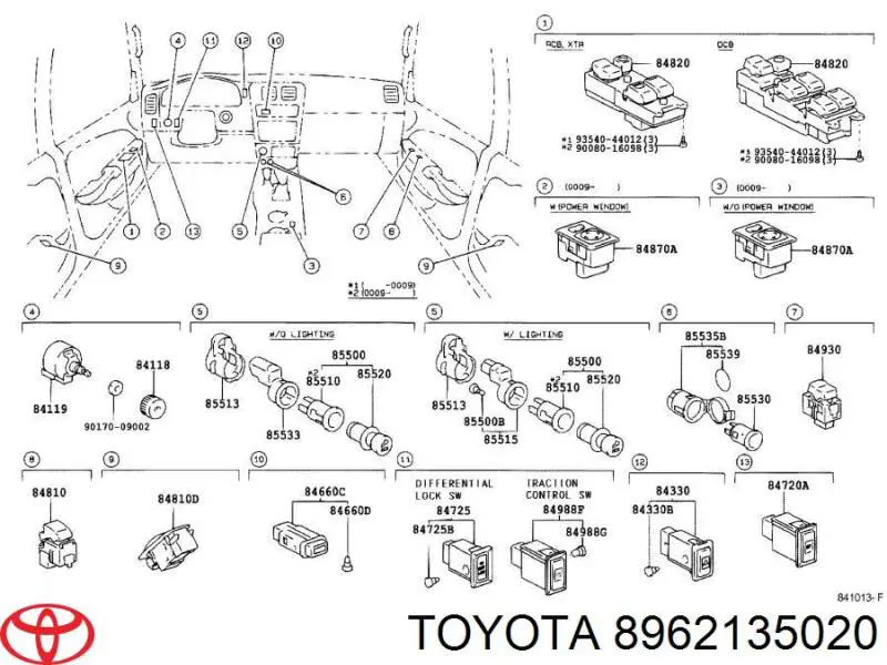 8962135020 Toyota Módulo de ignição (comutador)