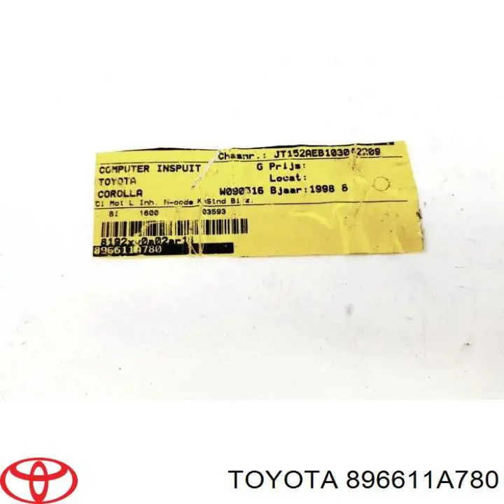 896611A780 Toyota Módulo de direção (Centralina eletrônica) de motor
