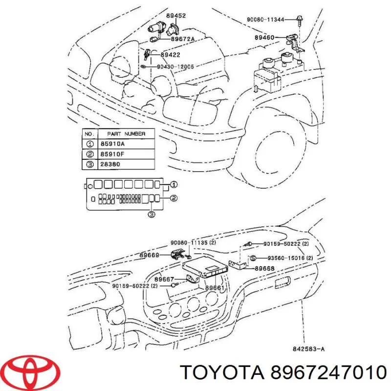  Toyota 8967247010 preço, a partir de 604,41 USD