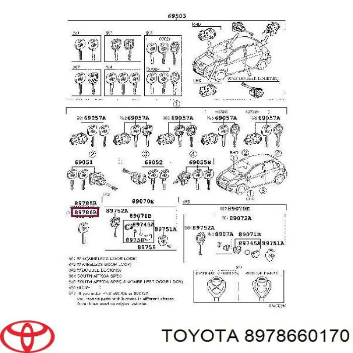 897866017084 Toyota Chave lingote