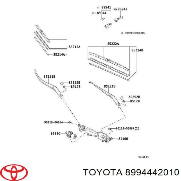 8994442010 Toyota Chapa de sensor de chuva