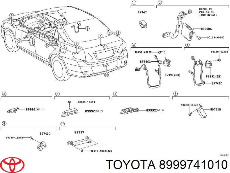 Antena do fecho de porta-malas Toyota 8999741010 preço, a partir de 42,64 USD