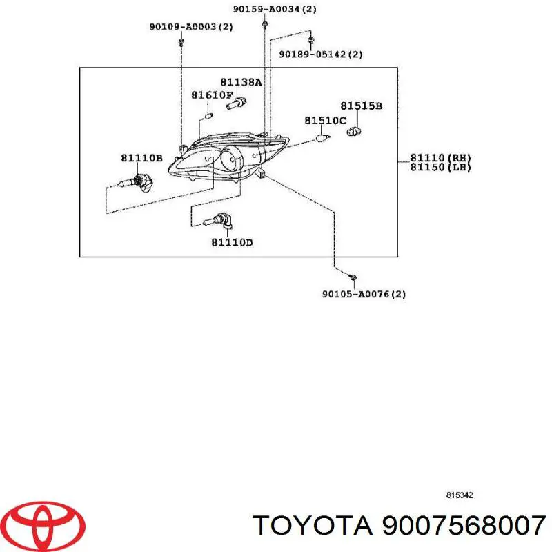9007568007 Toyota 