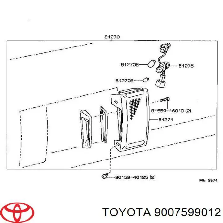 Base (casquilho) de lâmpada de pisca-pisca Toyota 9007599012 preço, a partir de 8,96 USD