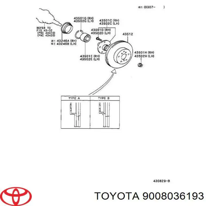 Compre 9008036193 Toyota Rolamento de cubo dianteiro