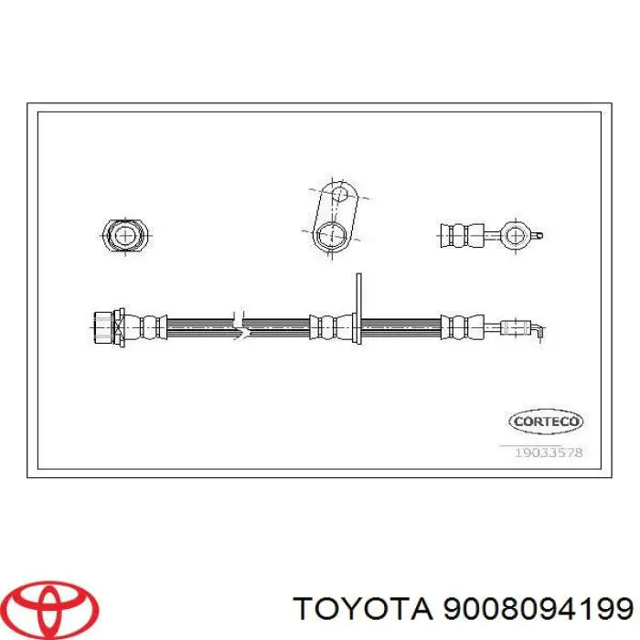 Compre 9008094199 Toyota Mangueira do freio traseira direita
