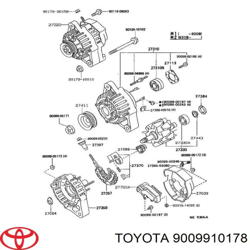 Rolamento do gerador Toyota 9009910178 preço, a partir de 14,87 USD