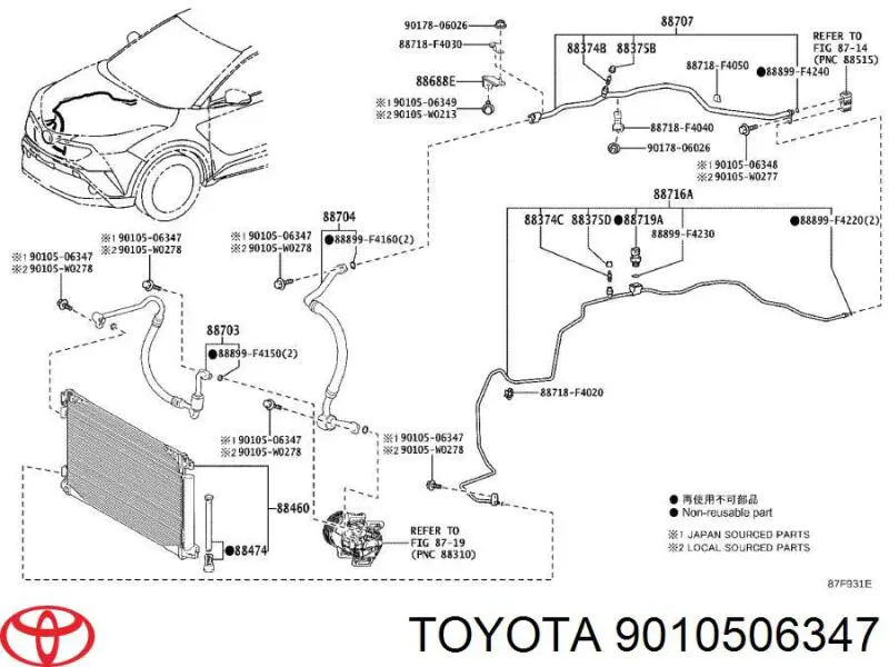  Toyota 9010506347 preço, a partir de  