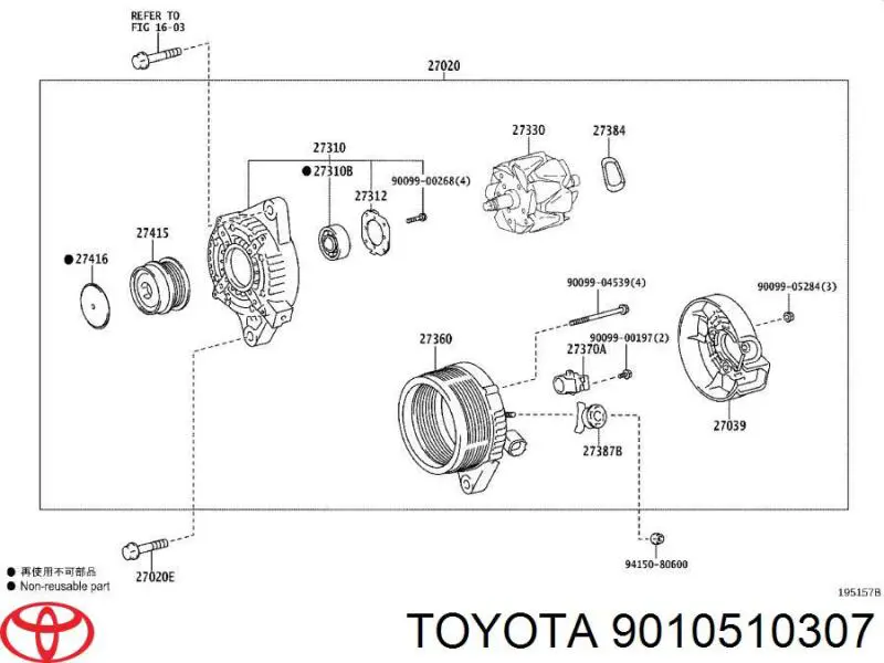 9010510307 Toyota 