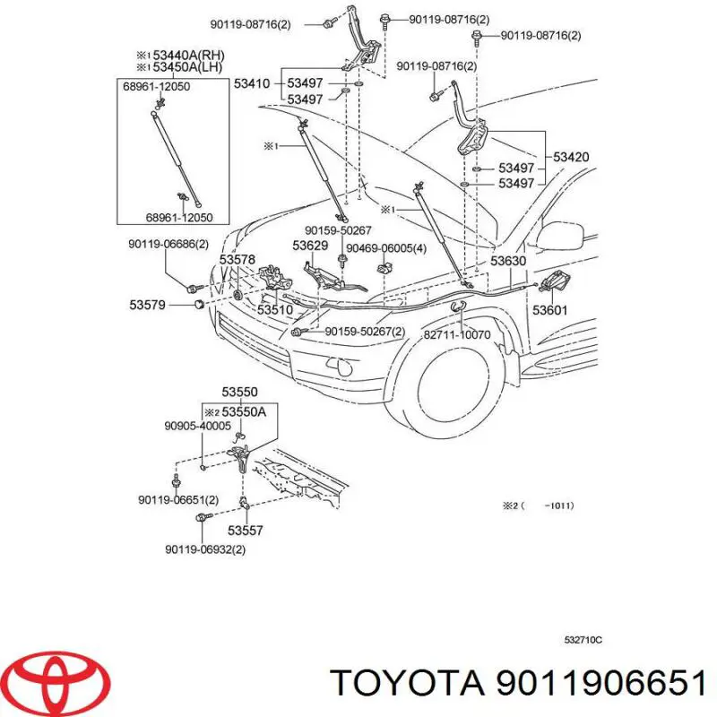  Toyota 9011906651 preço, a partir de  