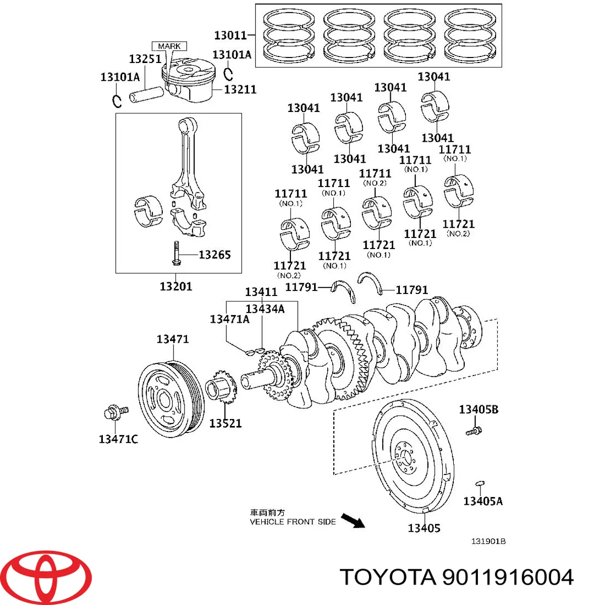 Parafuso da polia de cambota Toyota 9011916004 preço, a partir de 12,70 USD
