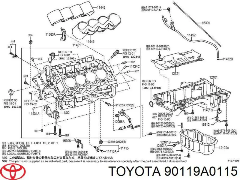 Parafuso de panela de motor Toyota 9011906938 preço, a partir de  USD
