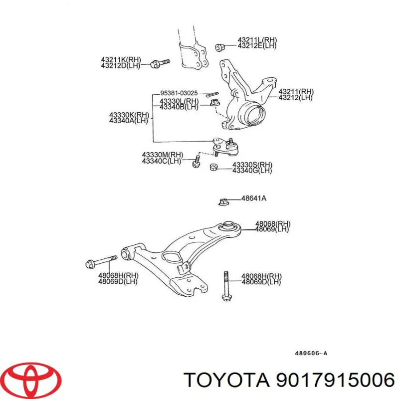 Porca de fixação de amortecedor Toyota 9017915006 preço, a partir de 2,36 USD