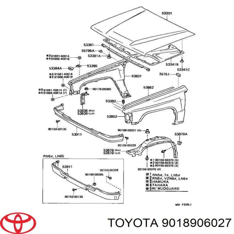 Cápsula (prendedor) de fixação do forro do pára-choque do pára-lama dianteiro Toyota 9018906027 preço, a partir de 0,77 USD