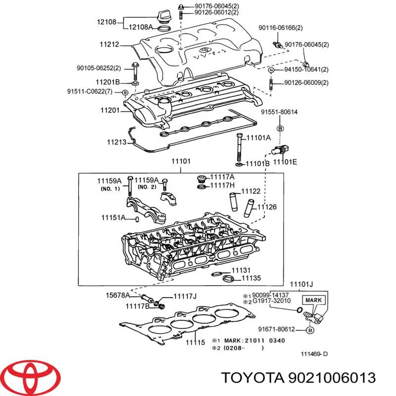 9021006013 Toyota Arruela de parafuso de cabeça de bloco (CBC)