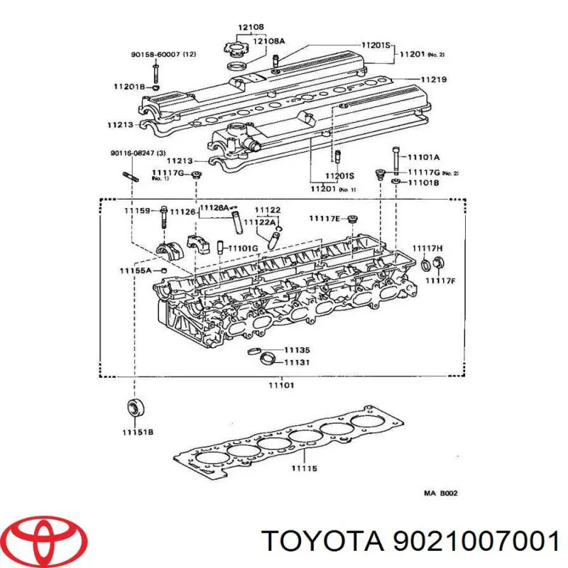 9021007001 Toyota Arruela de parafuso da tampa de válvulas