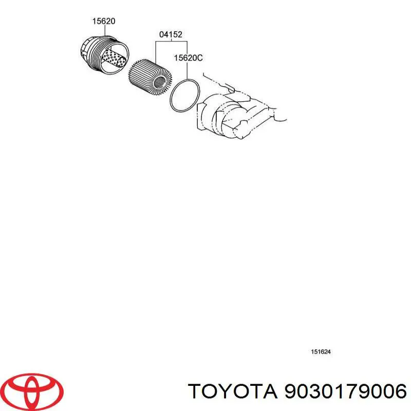 Anel interno de tampa do filtro de óleo Toyota 9030179006 preço, a partir de 5,91 USD
