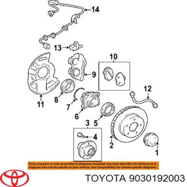 Anel de cubo Toyota 9030192003 preço, a partir de 5,18 USD