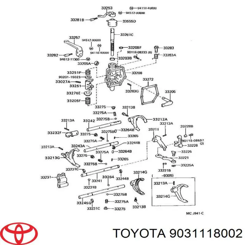 9031118002 Toyota Bucim de ligação de mudança