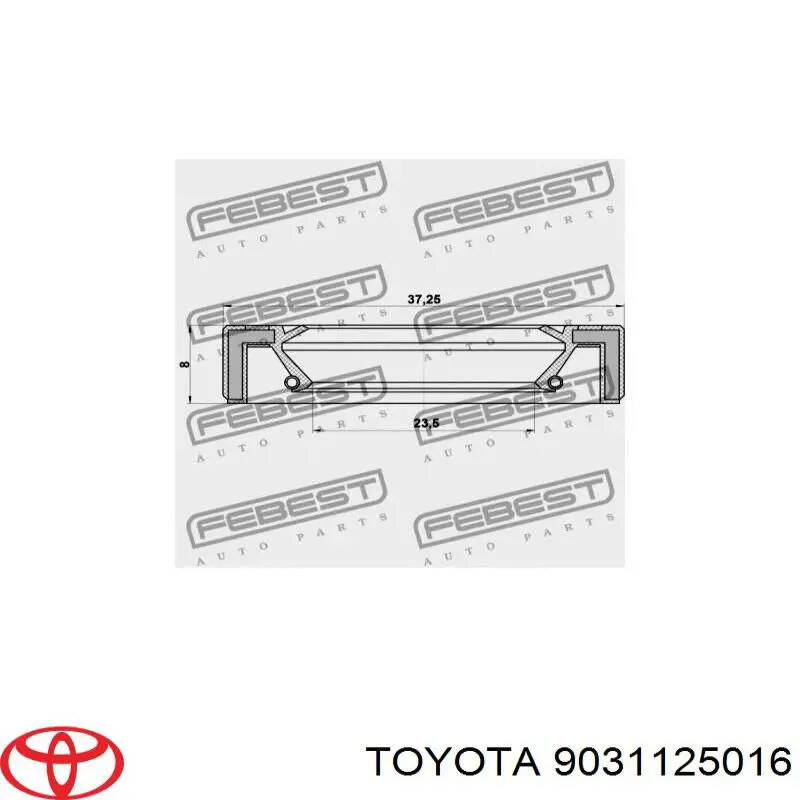 Compre 9031125016 Toyota Vedação da Caixa Automática de Mudança (de árvore de saída/primária)