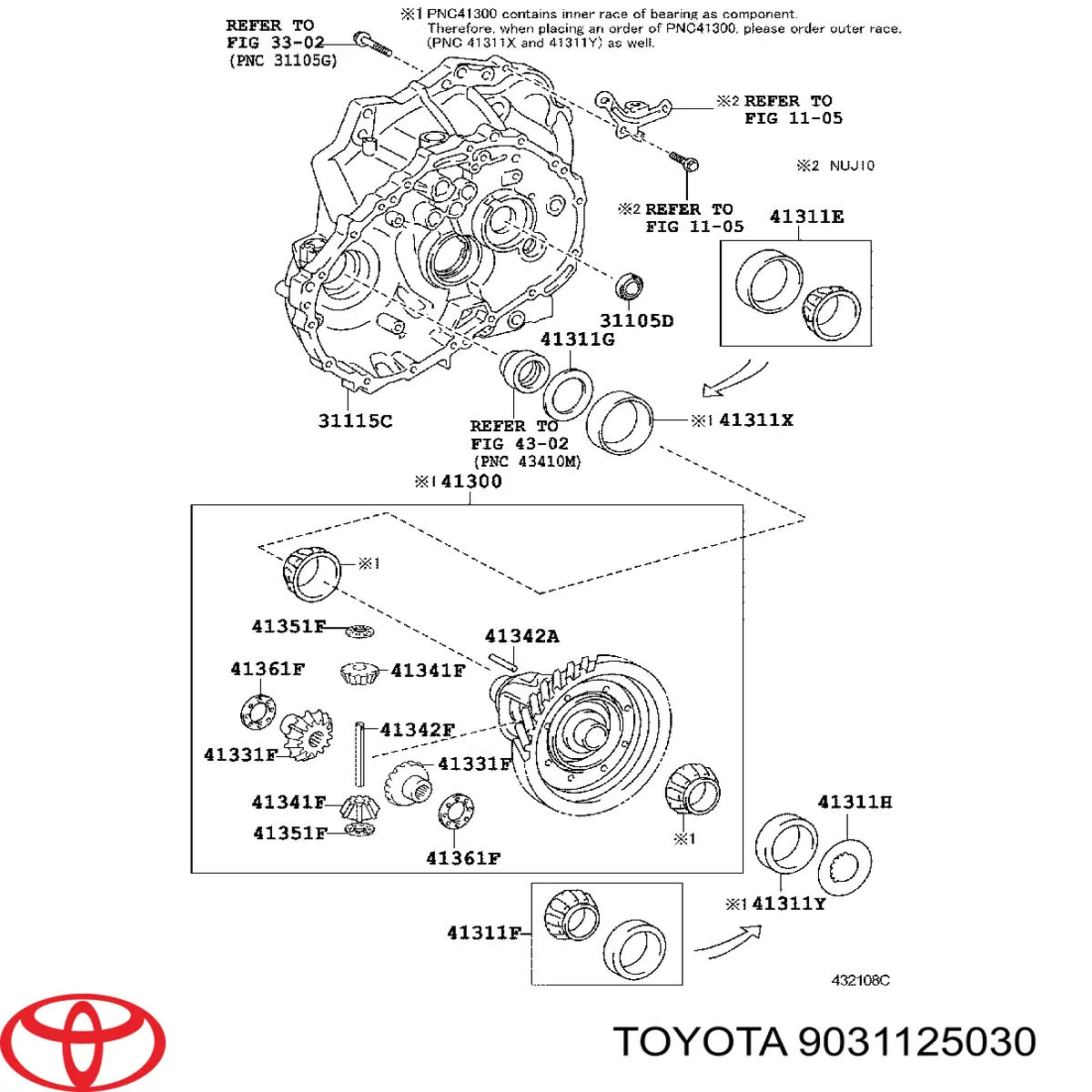 9031125030 Subaru Vedação da Caixa Automática de Mudança (de árvore de saída/primária)