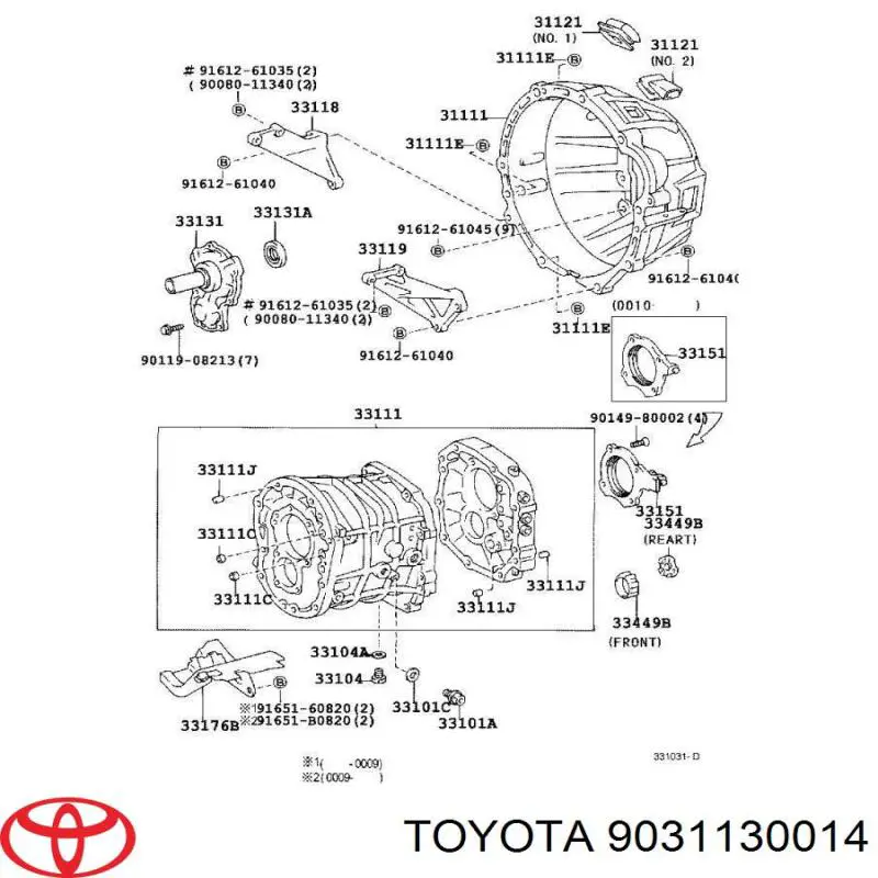 Vedação da Caixa Automática de Mudança (de árvore de saída/primária) Toyota 9031130014 preço, a partir de 3,71 USD