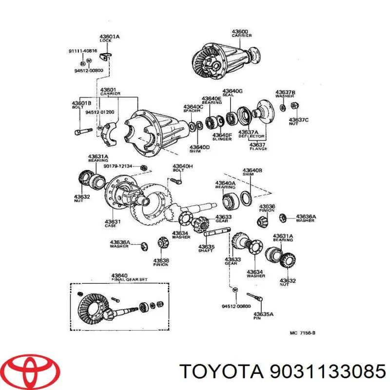 Compre 9031133085 Toyota Bucim do semieixo do eixo dianteiro