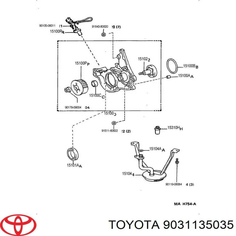 Vedação dianteira de cambota de motor Toyota 9031135035 preço, a partir de 9,86 USD