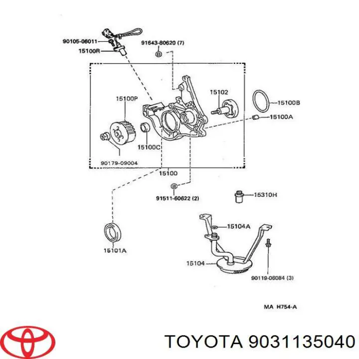 Vedação dianteira de cambota de motor Toyota 9031135040 preço, a partir de 9,86 USD