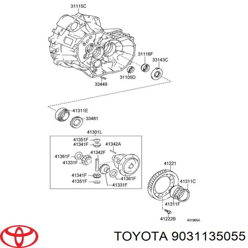 Compre 9031135055 Toyota Bucim do semieixo direito do eixo dianteiro