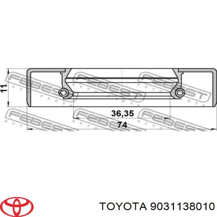 Bucim da haste de redutor do eixo traseiro Toyota 9031138010 preço, a partir de 8,04 USD