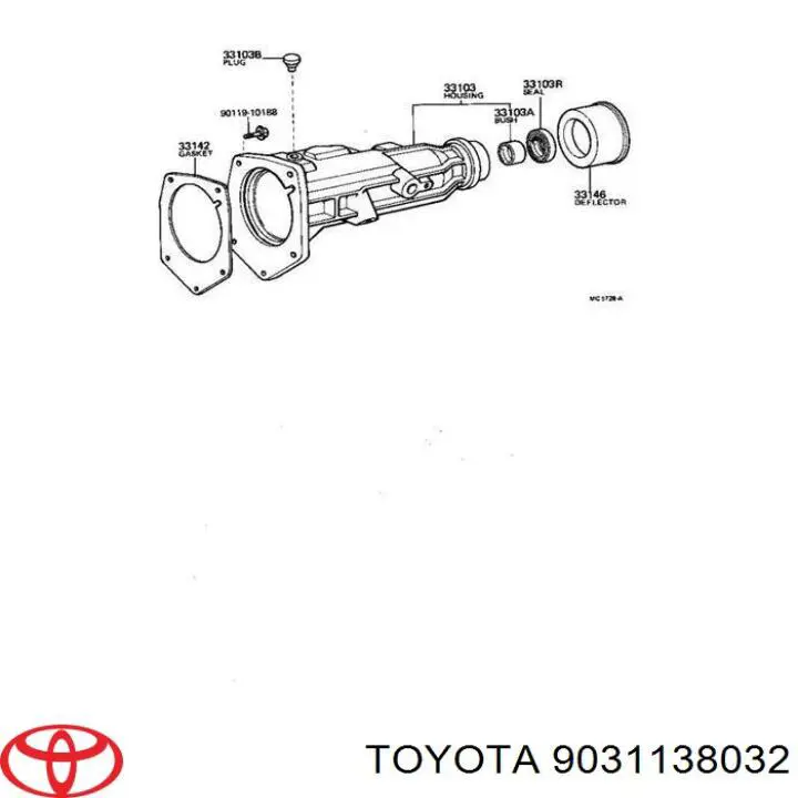 9031138032 Toyota Bucim da haste de redutor do eixo traseiro