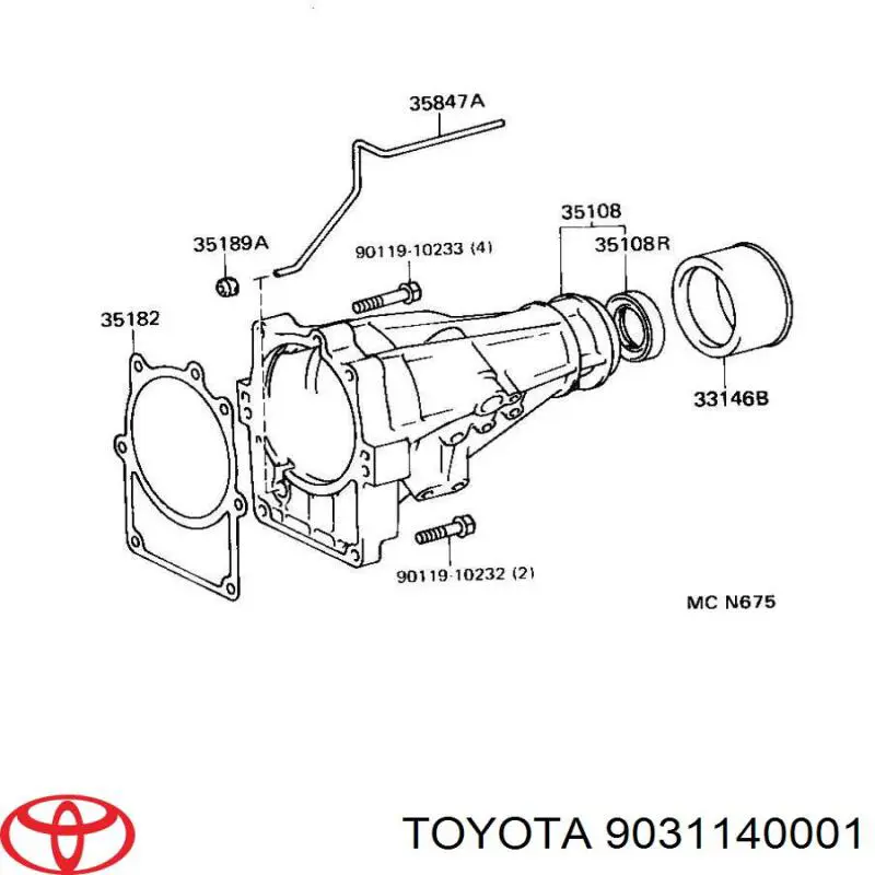 Bucim da Caixa Automática de Mudança (de árvore de saída/secundária) Toyota 9031140001 preço, a partir de 5,79 USD
