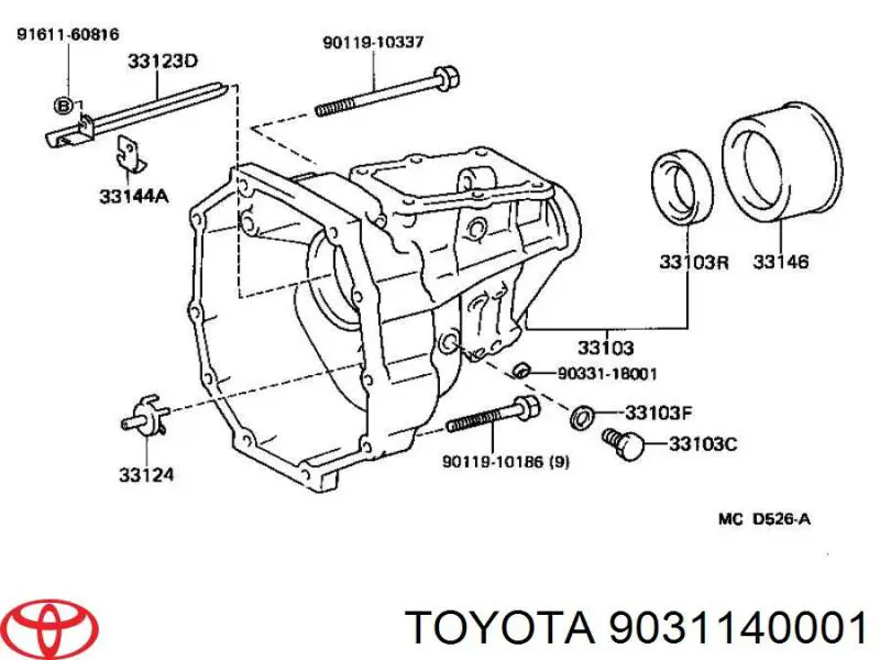 Compre 9031140001 Toyota Bucim da Caixa Automática de Mudança (de árvore de saída/secundária)