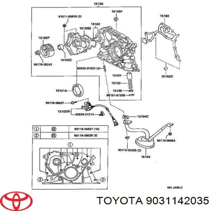 Vedação dianteira de cambota de motor Toyota 9031142035 preço, a partir de 11,73 USD