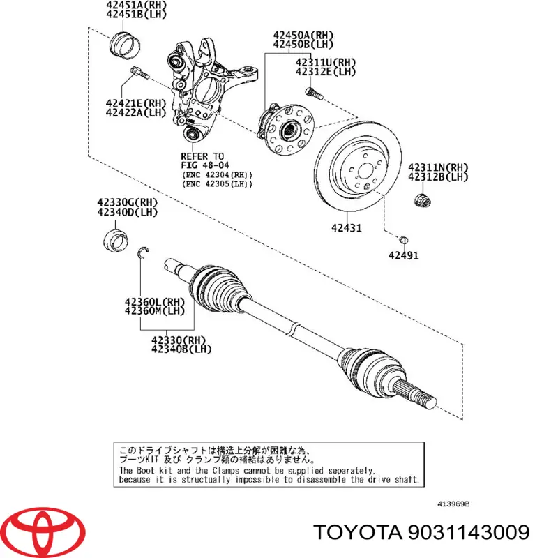 Bucim do semieixo do eixo traseiro Toyota 9031143009 preço, a partir de 8,41 USD
