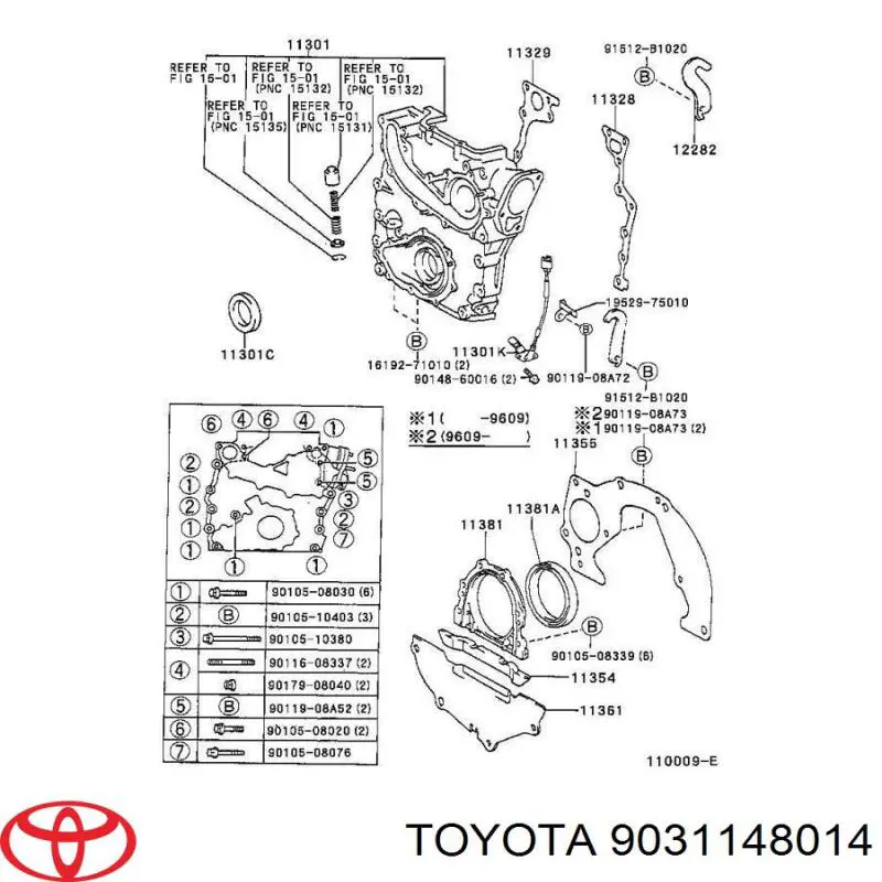 Compre 90311T0025 Toyota Vedação dianteira de cambota de motor