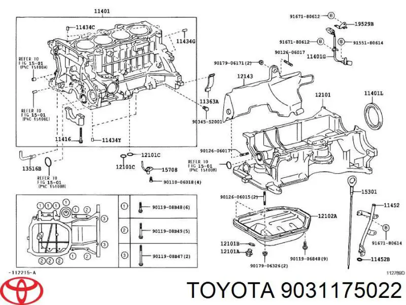 Compre 9031175016 Toyota Vedação traseira de cambota de motor