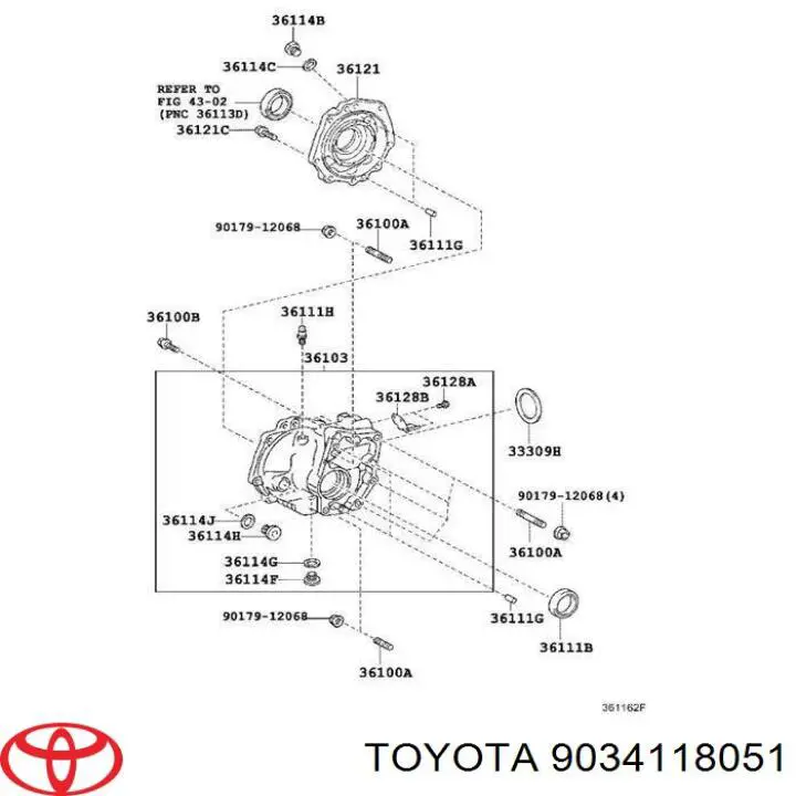 Tampão de enchimento de eixo traseiro/dianteiro Toyota 9034118051 preço, a partir de 5,33 USD
