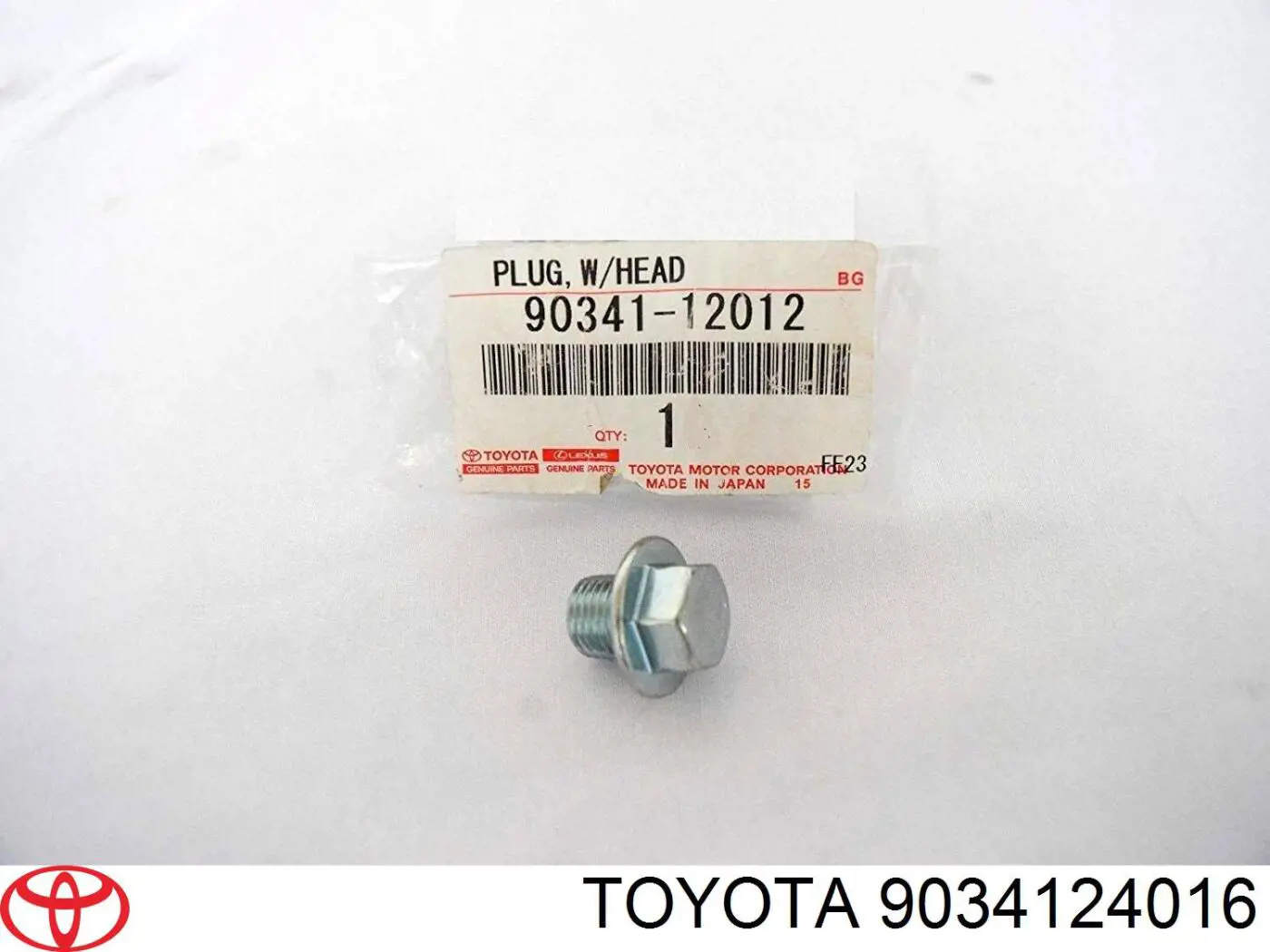 9034124016 Toyota Tampão de enchimento de eixo traseiro/dianteiro