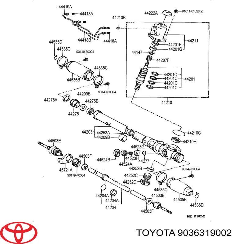 Compre 9036319002 Toyota Rolamento superior da coluna de direção