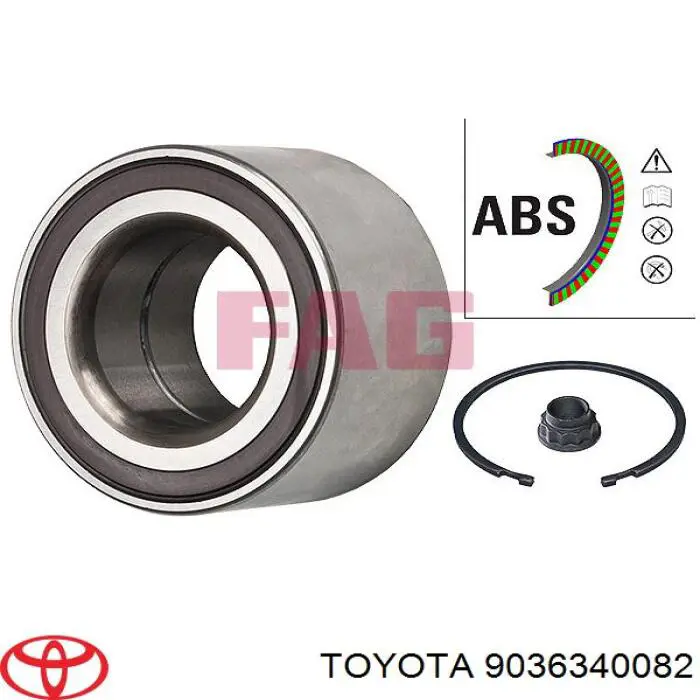 Compre 9036340082 Toyota Rolamento de cubo dianteiro