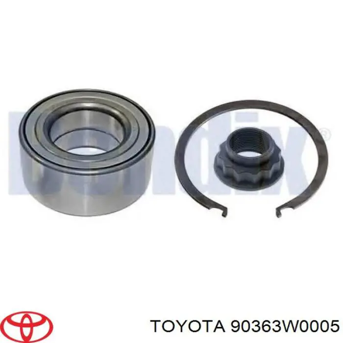 Compre 90363W0005 Toyota Rolamento de cubo dianteiro