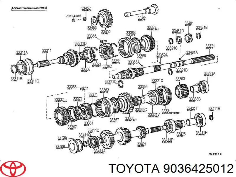 Rolamento da árvore primária da Caixa de Mudança Toyota Land Cruiser 90 J9